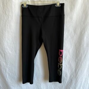 Bebe Sport black Capri workout leggings, size M